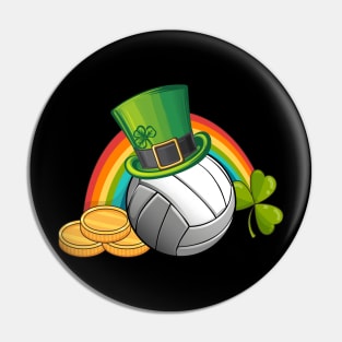 Volleyball Leprechaun Hat St. Patricks Day Pin