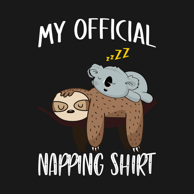 Sleeping Sloth Koala Pyjamas My Official Napping by Gtrx20