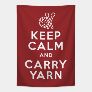 Funny Crochet Keep Calm Carry Yarn Tapestry