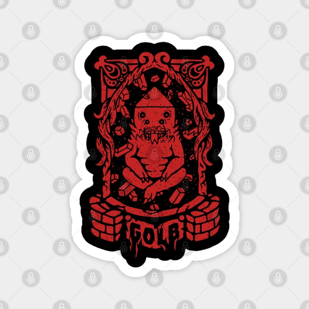 adventure time golb, awesome tarot card of golb from adventure time. Magnet by The Japanese Fox