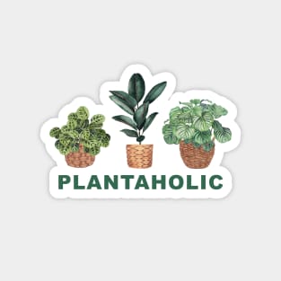 Plantaholic House Plants Illustration 4 Magnet