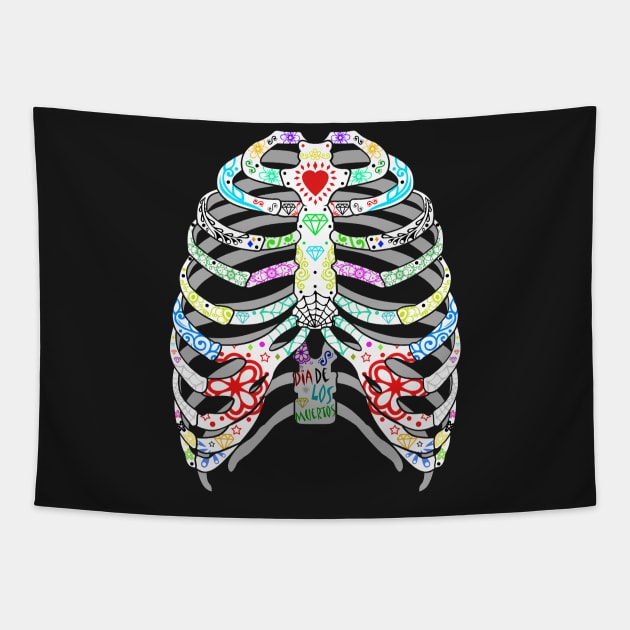 Day of the Dead Ribcage Tapestry by AngoldArts