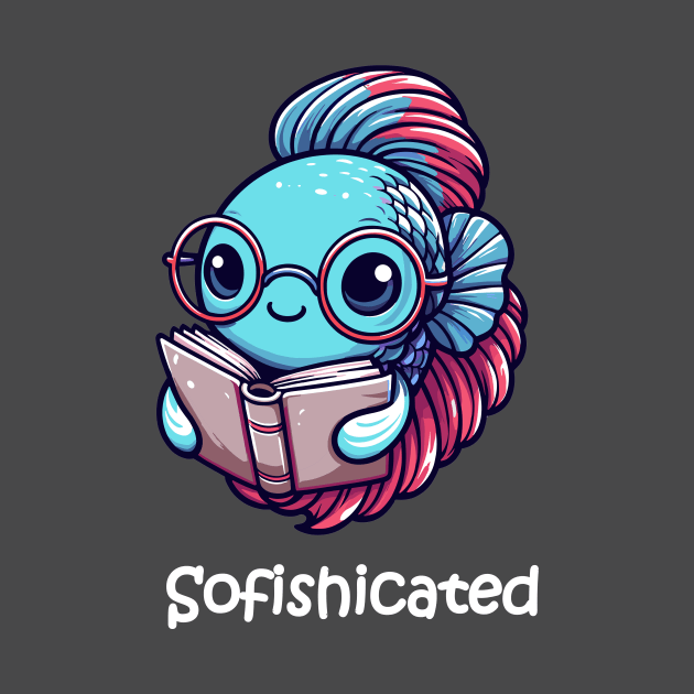 Betta fish Loves Reading by MunMun