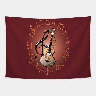 Guitar and Music Tapestry