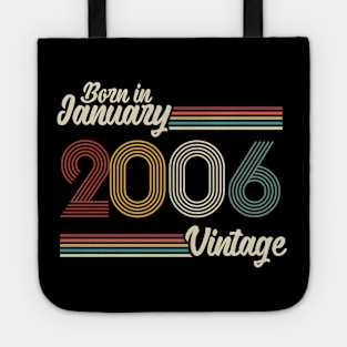 Vintage Born in January 2006 Tote