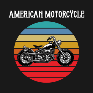 Motorcycle Vintage Sunset T-Shirt