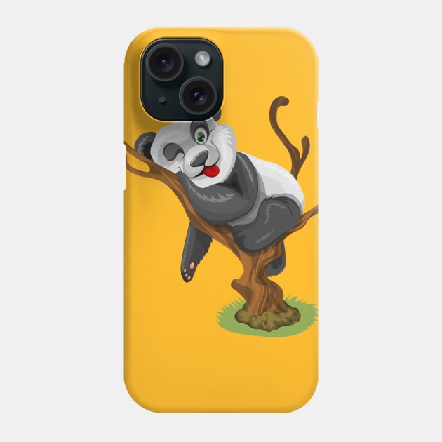 Winking Panda Phone Case by PatrioTEEism