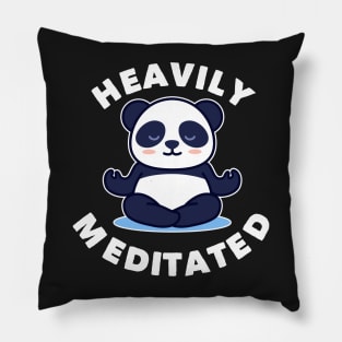 Funny Yoga Heavily Meditated Panda Namaste Meditate Relax Pillow