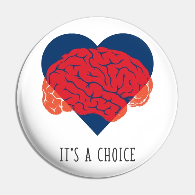 Heart and Brain Pin by BoreeDome