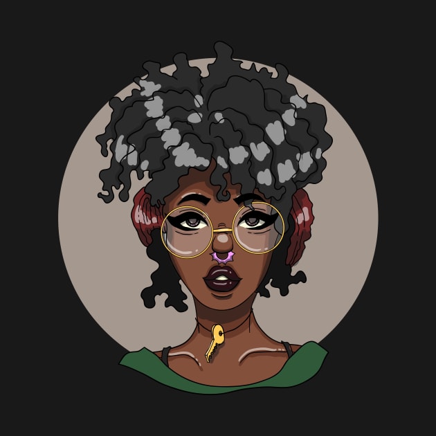 Bohemian Black Girl Anime Fan by NaturallyBlack