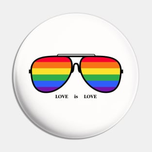 Love is Love Sunglass Pride T Shirt LGBT Vintage Pride Quality Pin