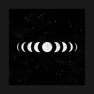 Moon Phase • Black & White T-Shirt