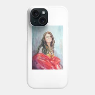 Watercolour portrait of an Eastern Dancer Phone Case