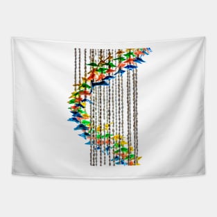 Swirls of Brightly Colored Seashells Tapestry