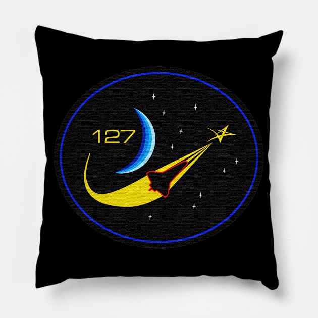 Black Panther Art - NASA Space Badge 91 Pillow by The Black Panther