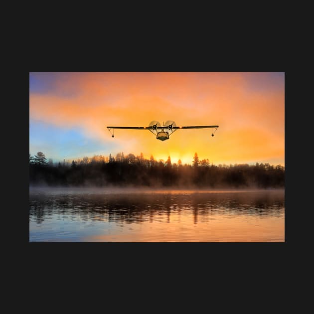 Catalina Lake Landing by aviationart