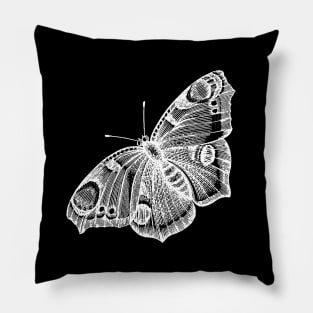 Dramabite Vintage butterfly illustration Pillow