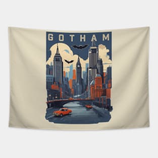 Retro Design Gotham Tapestry