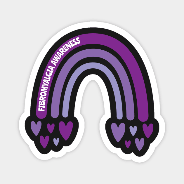 Fibromyalgia Awareness Rainbow Magnet by Teamtsunami6