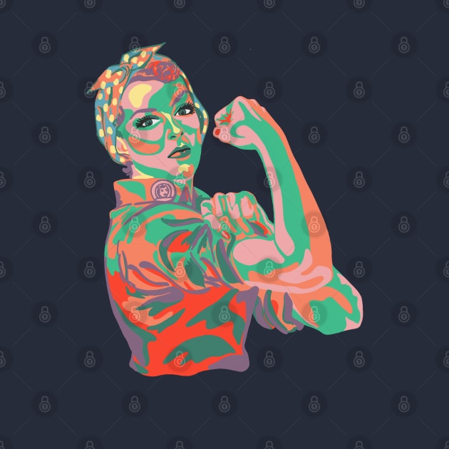 Rosie the Riveter in 40s Colors by Slightly Unhinged