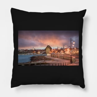 Nessebar old town in Bulgaria Pillow