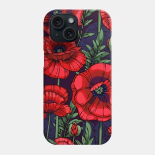 red poppies Phone Case