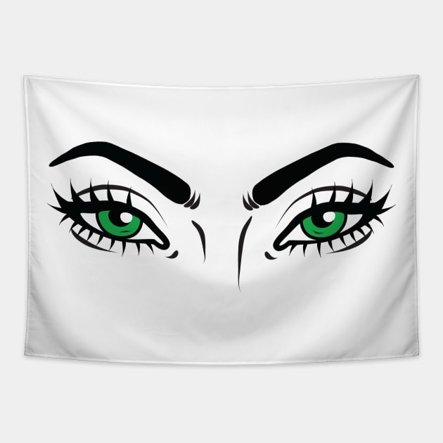 anime green eyes Tapestry by medo art 1