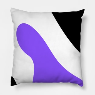 Boho abstract black and white purple pastel swirl pattern Pillow