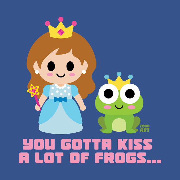 kiss a lot frogs princess by toddgoldmanart