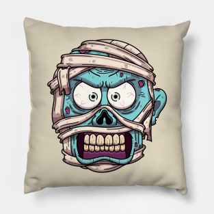 Scary Mummy Face Pillow