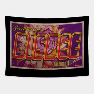 Greetings from Bisbee, Arizona Tapestry