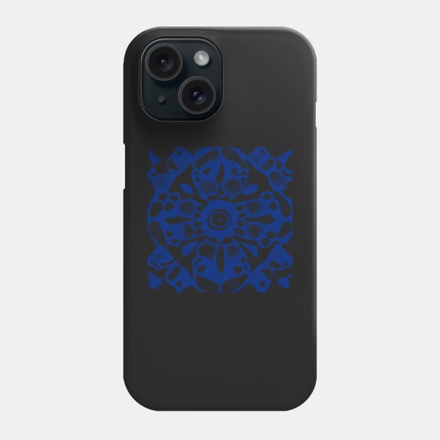 Abstract Floral Print - Blue Aesthetic Phone Case by BubbleMench