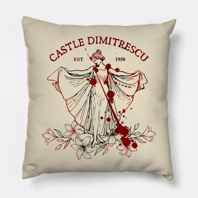 castle maiden Pillow by monoblocpotato