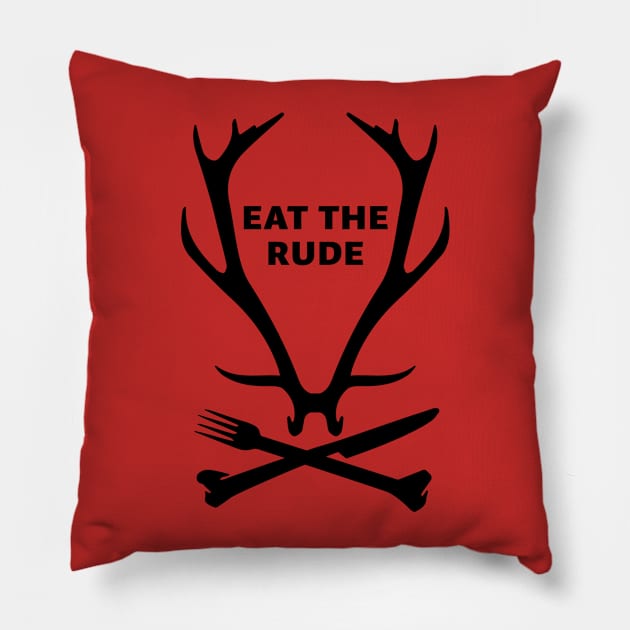 Eat The Rude Pillow by knolaust