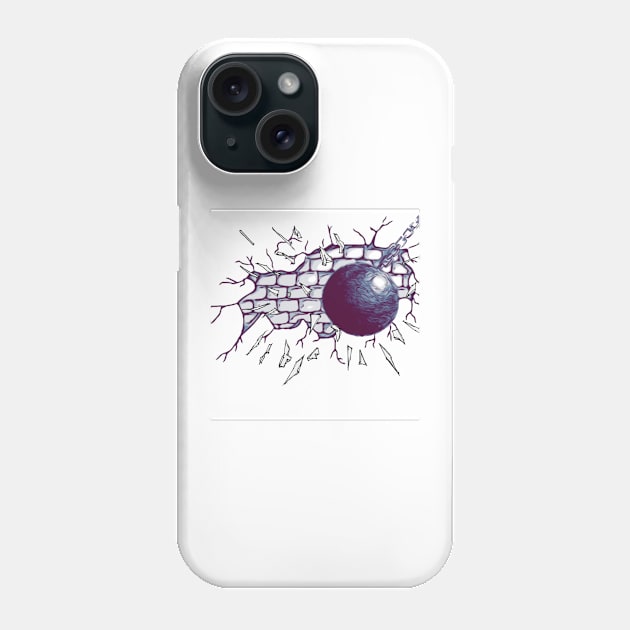 Wrecking ball Phone Case by Glenbobagins