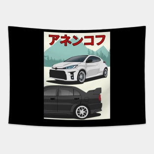 gr yaris vs evo 6 Tapestry