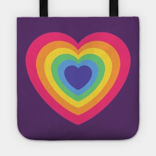 LGBT Flag Colors as Heart Tote