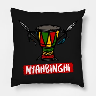 Rastafarian Nyahbinghi Drum Rasta Colors Reggae Pillow