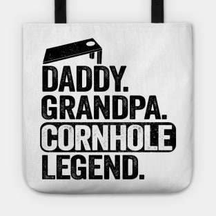 Daddy Grandpa Cornhole Legend Men Bean Bag Toss Corn Hole Tote