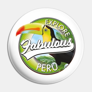 explore fabulous Peru logo Pin