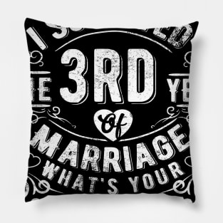 Funny Wedding Anniversary Gift 3 years Wedding Marriage Gift Pillow