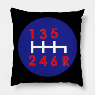 6 speed manual transmission logo Pillow