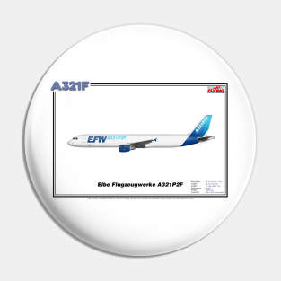 Airbus A321 - Elbe Flugzeugwerke (Art Print) Pin