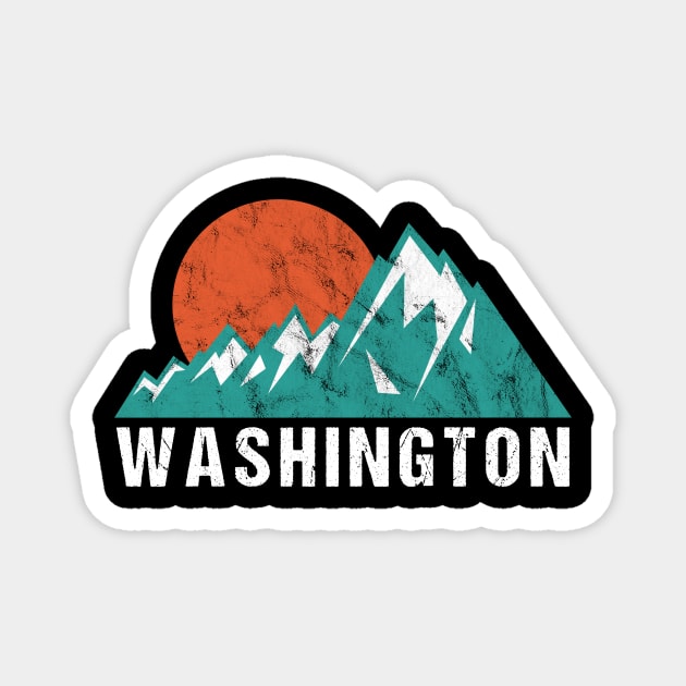 Retro Vintage Washington Magnet by JKFDesigns