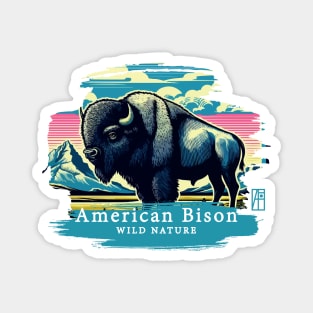 American Bison - WILD NATURE - BISON -9 Magnet