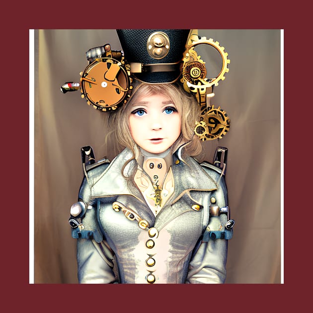 Steampunk Anime Girl by Tuff Tees