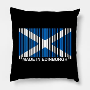 Made in Edinburgh Funny Scottish Flag Pillow