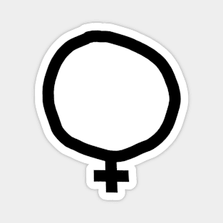 Minimal Female Gender Symbol Magnet