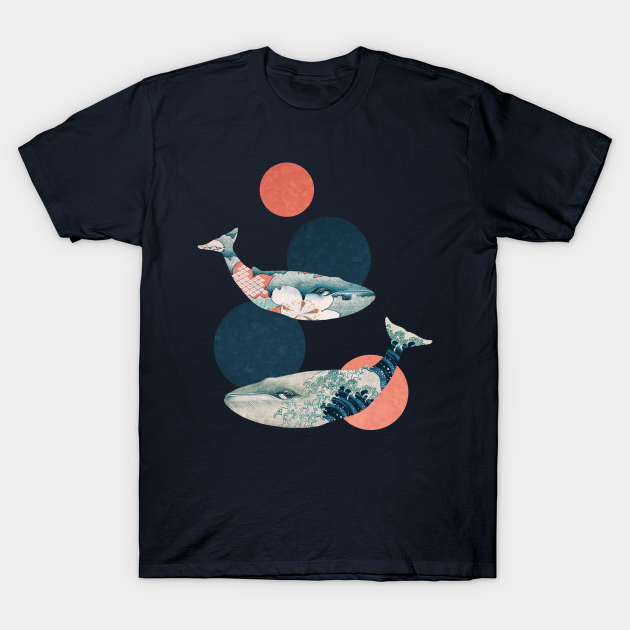 Whale Polka - Ocean - T-Shirt