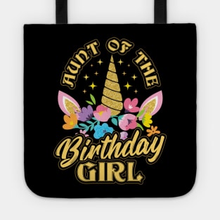 Aunt of the Birthday Girl Unicorn Tote